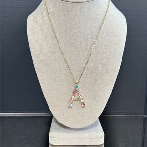 Gold Initial 'A' Pendant Necklace from Bella/Jack